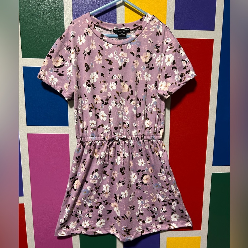 Social Standards purple floral dress medium size 8